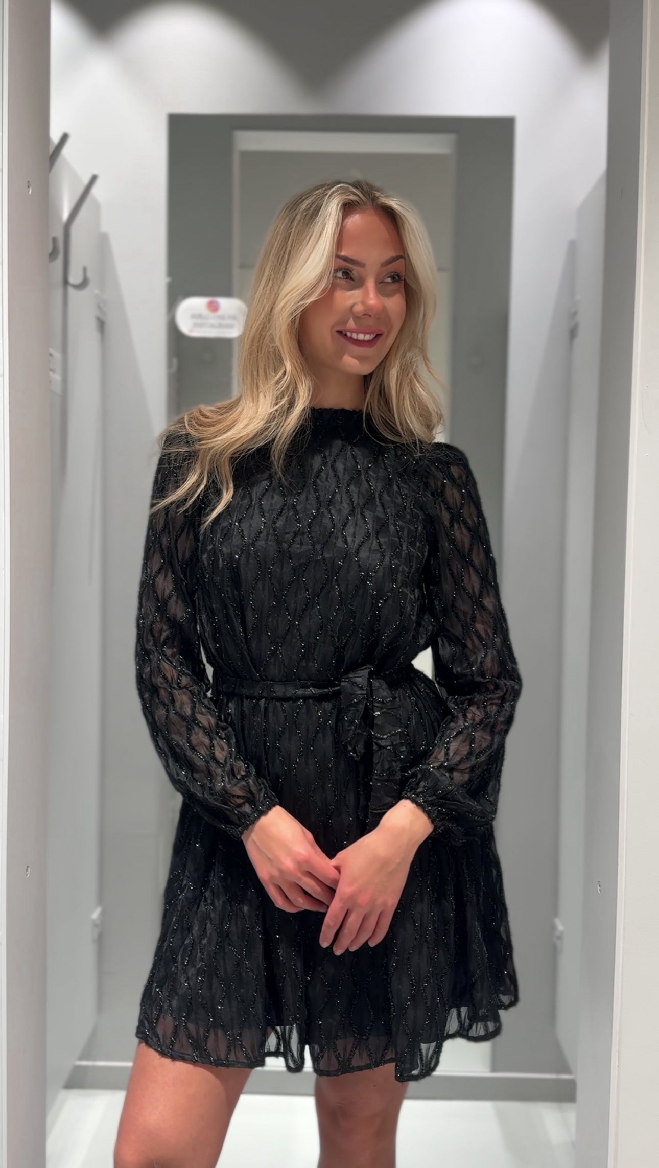 AWNOLITA Short Dress - Black